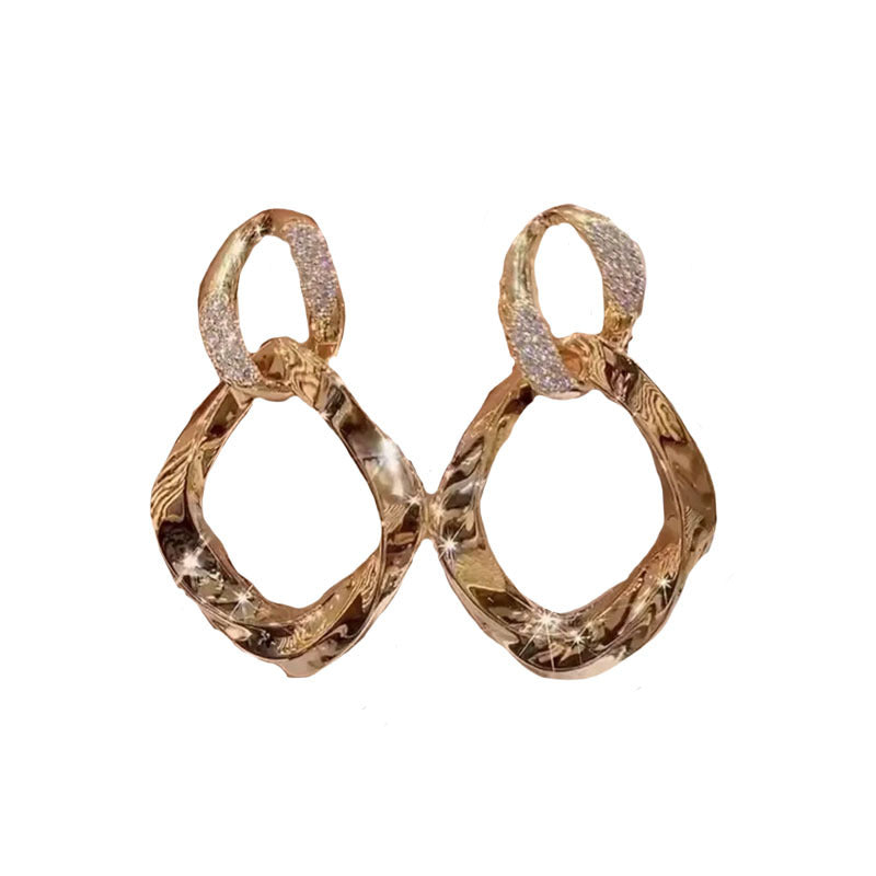 Double-layer Ring Buckle Earrings