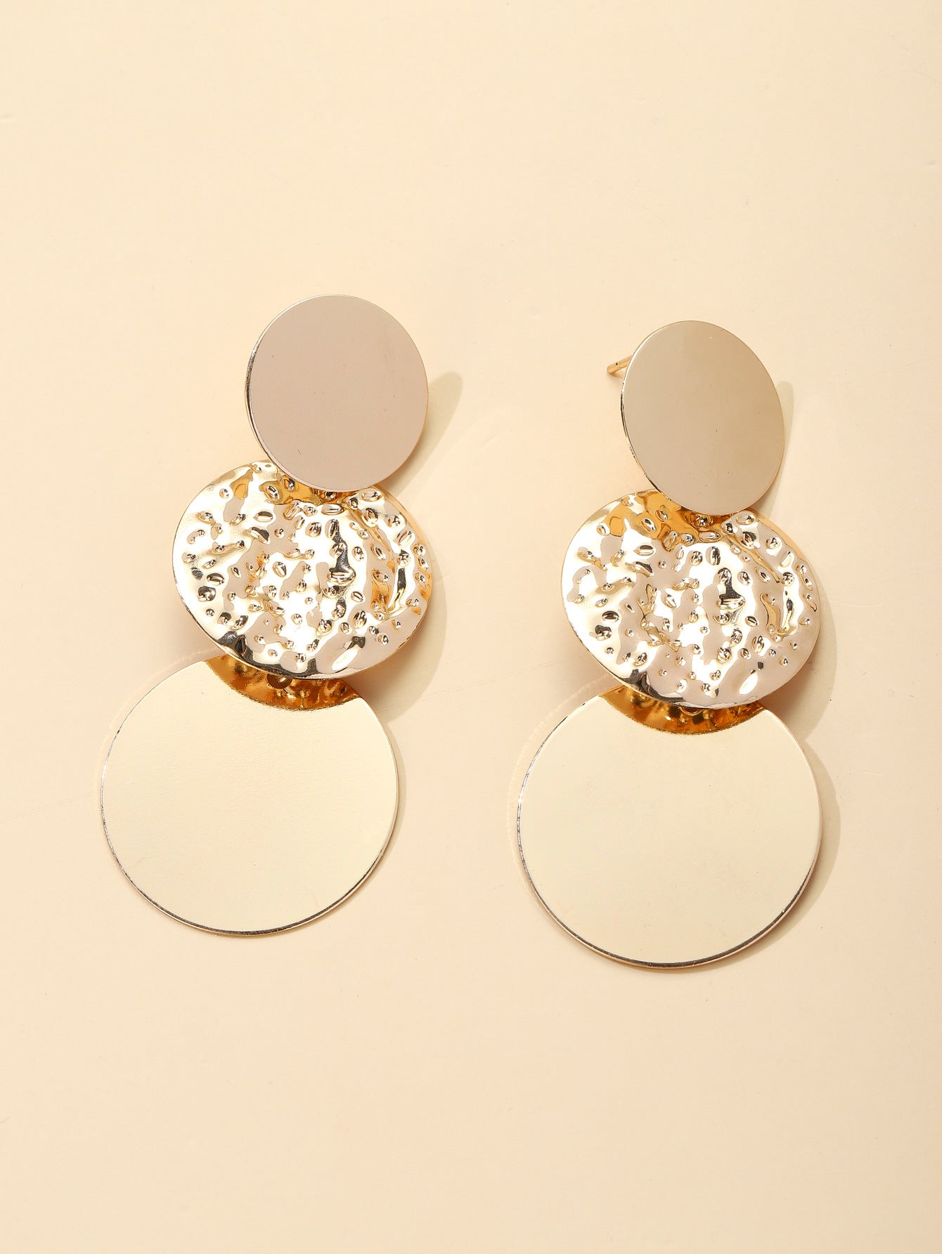 Simple Temperamental High Sense Round Ring Earrings for Women