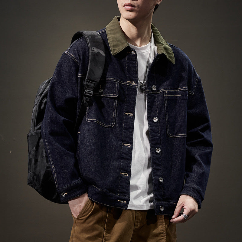 Denim Jacket, Men's Loose Fashion Versatile Casual Coat