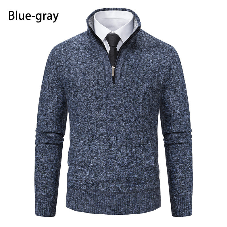 Men's Half Zipped Pullover, Fleece Sweater for Men