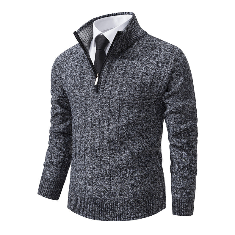 Men's Half Zipped Pullover, Fleece Sweater for Men