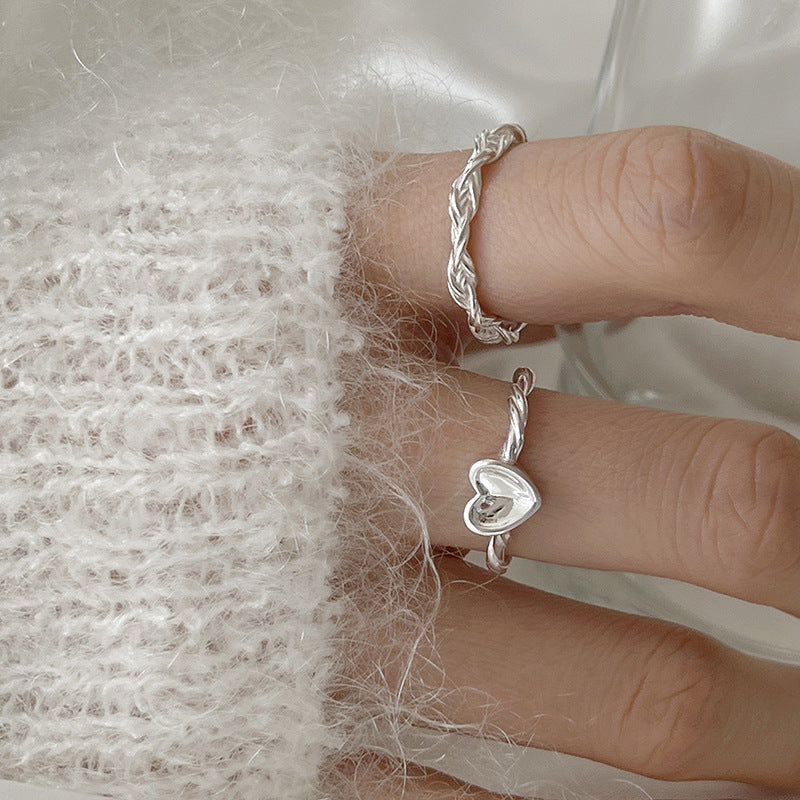 Minimalist Twisted Woven Love Ring