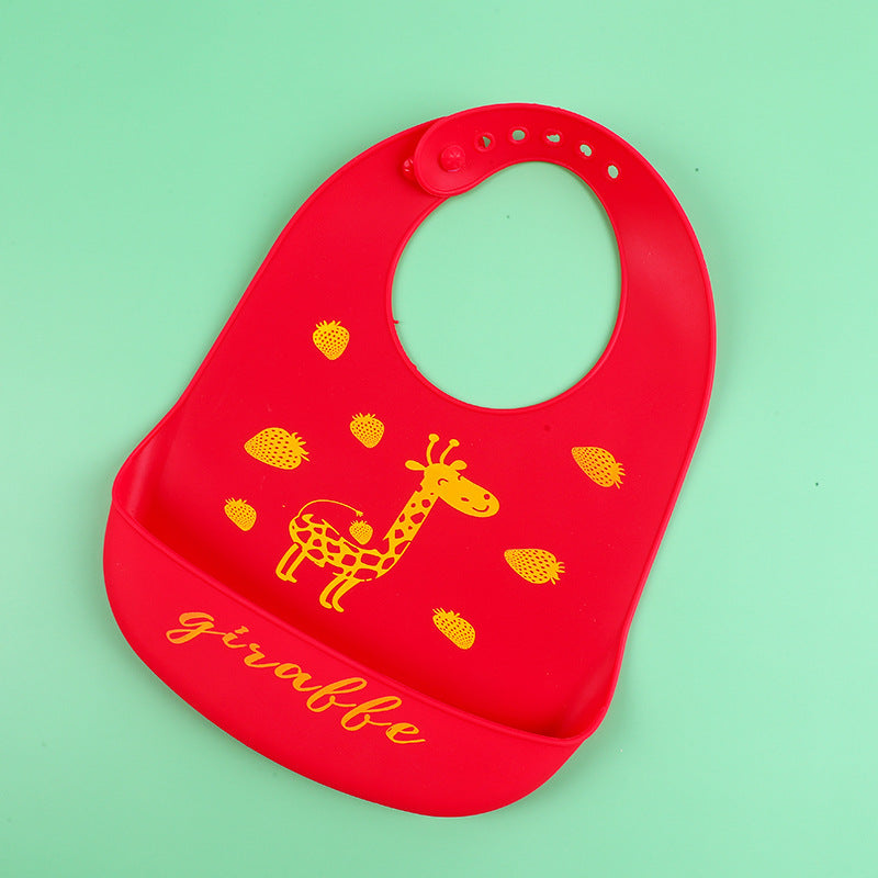 Creative Baby Cartoon Printed Silicone Bib