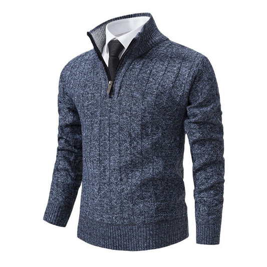 Men's Half Zipped Pullover, Fleece Sweater for Men