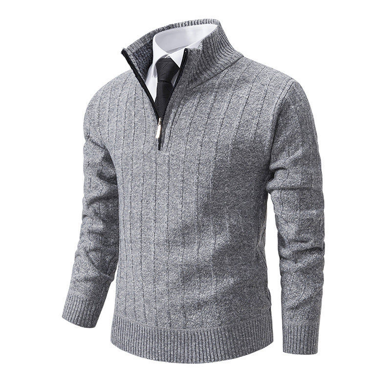 Men's Half Zipped Pullover, Fleece Sweater for Men