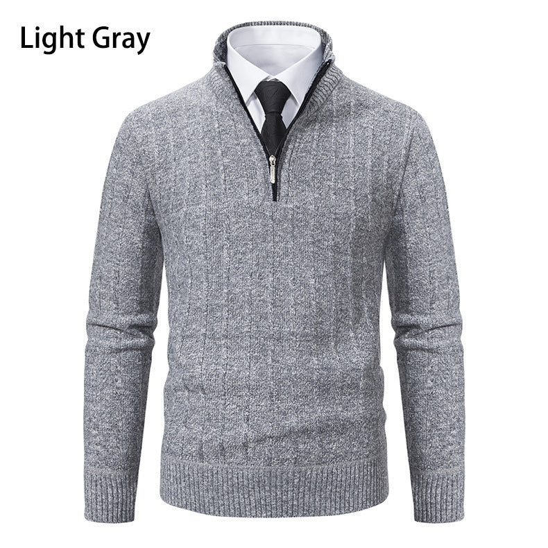 Men's Half Zipped Pullover, Fleece Sweater for Men