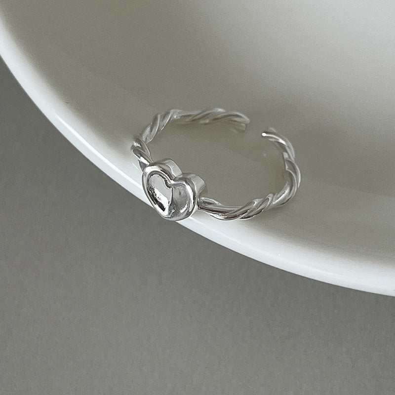 Minimalist Twisted Woven Love Ring