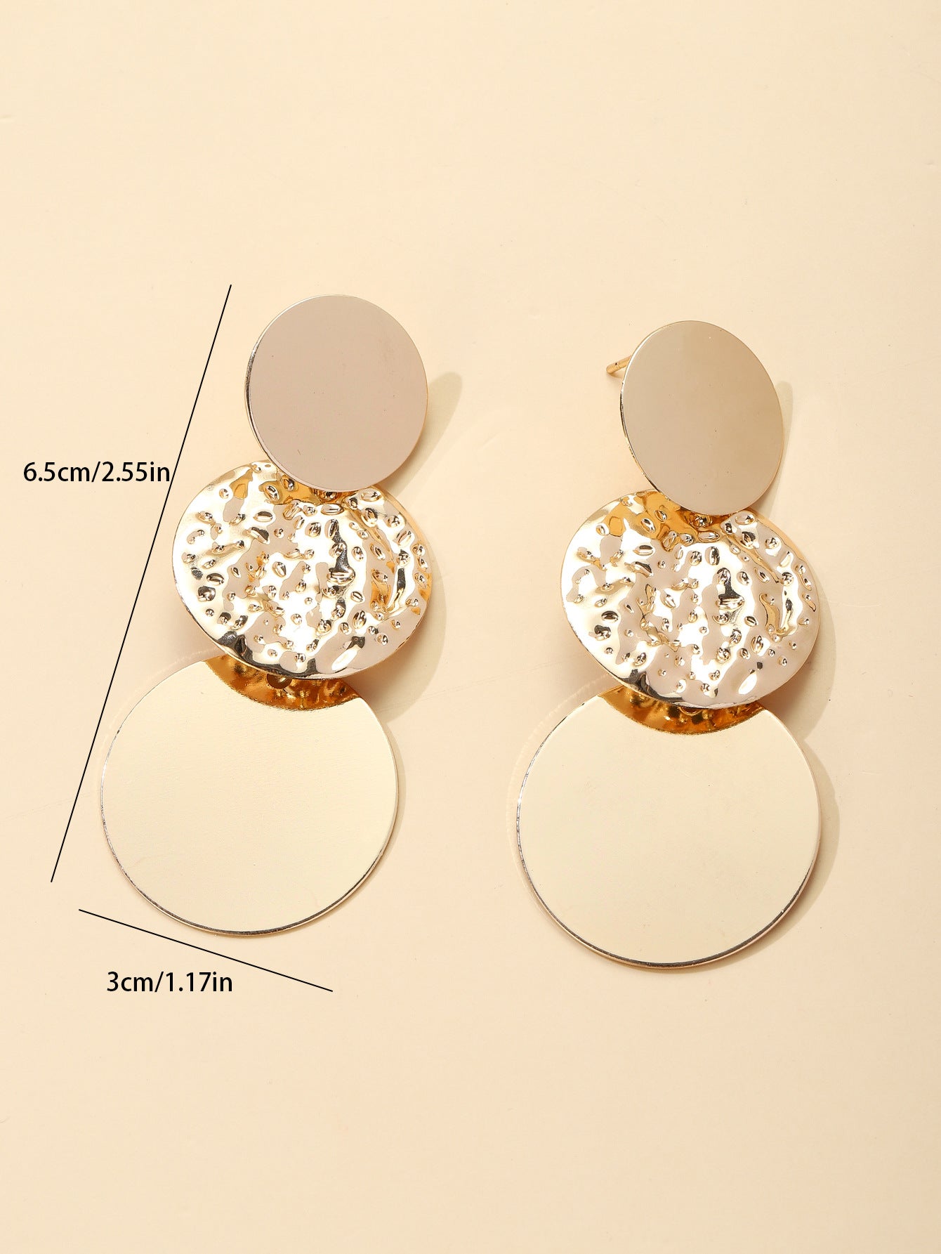 Simple Temperamental High Sense Round Ring Earrings for Women