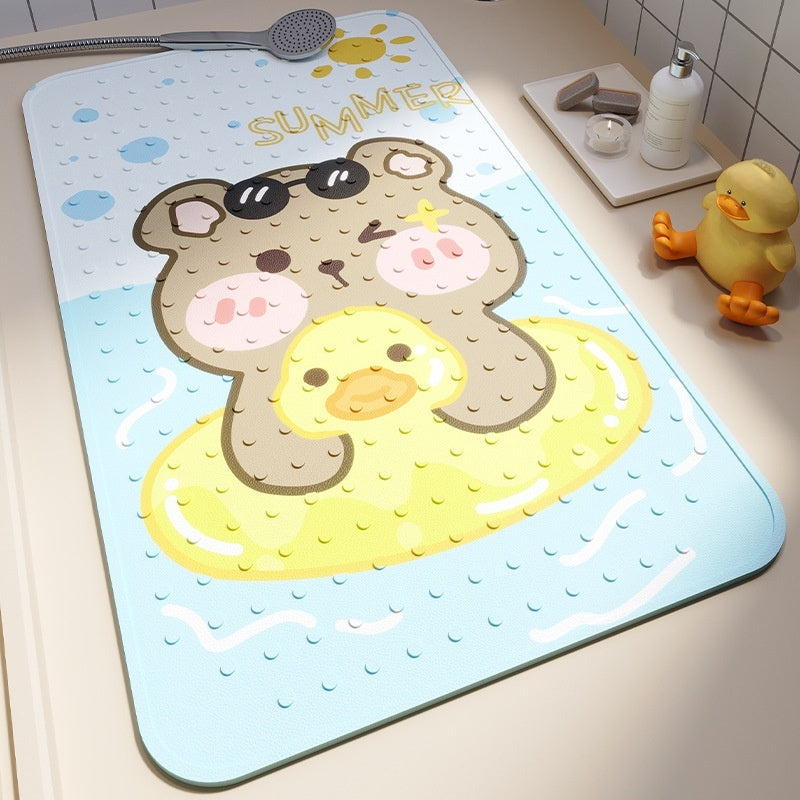 Home Bathroom Anti-slip Anti-fall Suction Cup Pad,Shower Room Foot Mat, Children's Bath Floor Mat