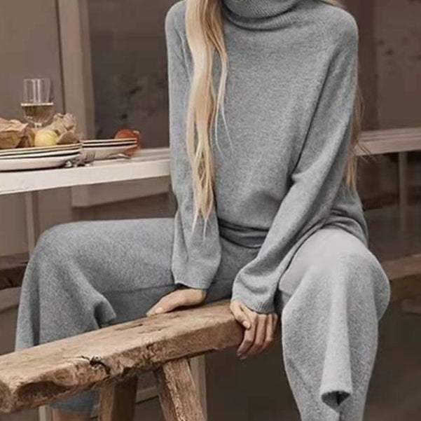 Fashion Loose Knit Casual Two-piece Set Suit