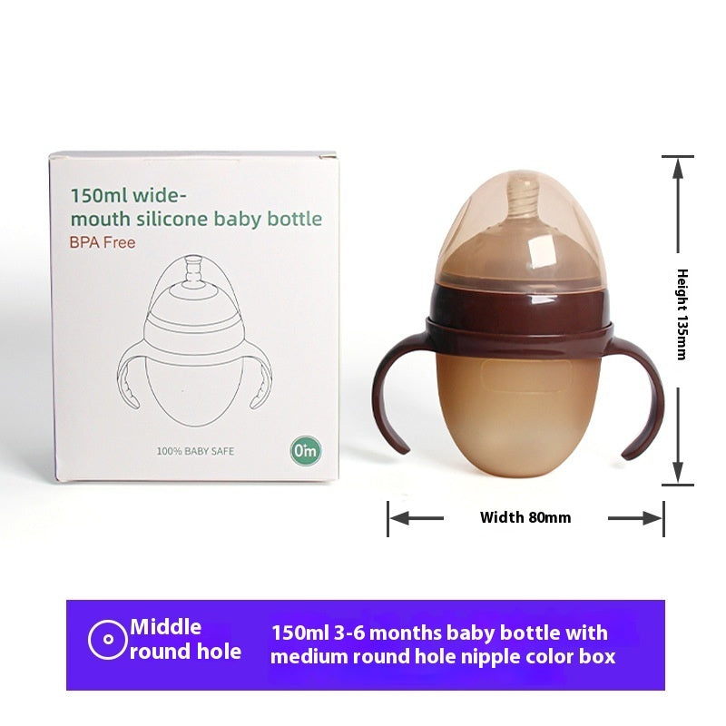 Simple And Portable Baby Silicone Bottle