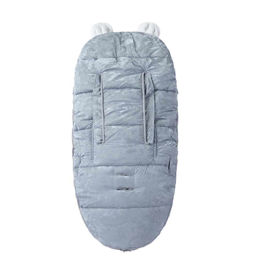 Baby Sleeping Bag, Baby Going Out Thickened Fleece Warm Stroller Fur Collar Blanket