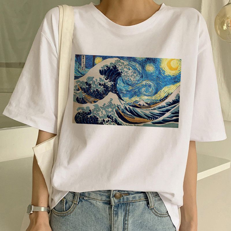 Van Gogh T-Shirt, Art Painting T-Shirt Women