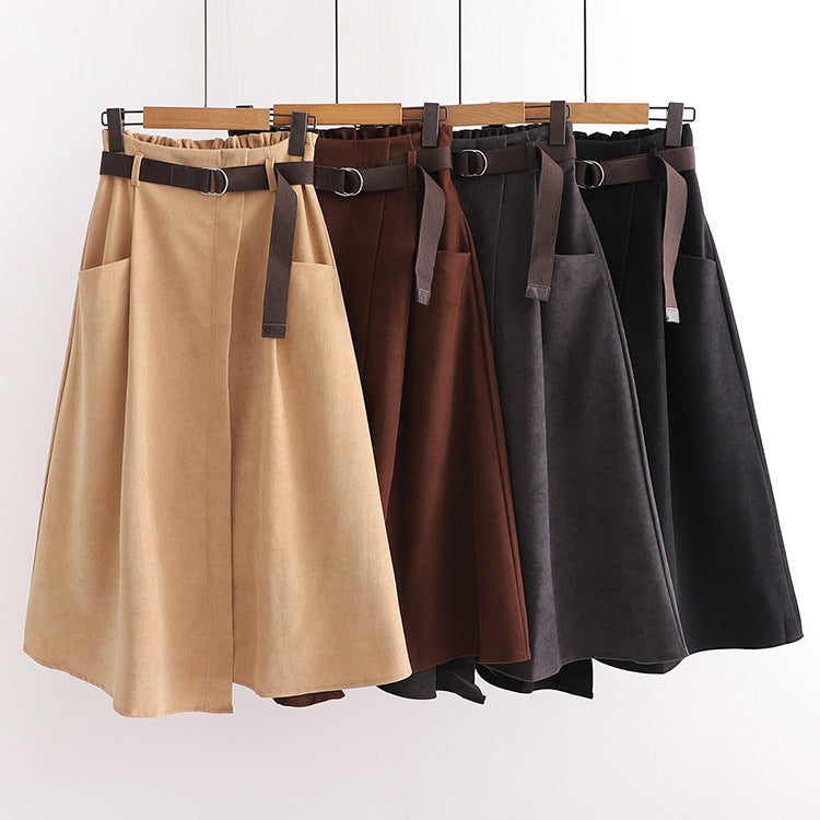 High Waist Slimming Irregular Midi Skirt