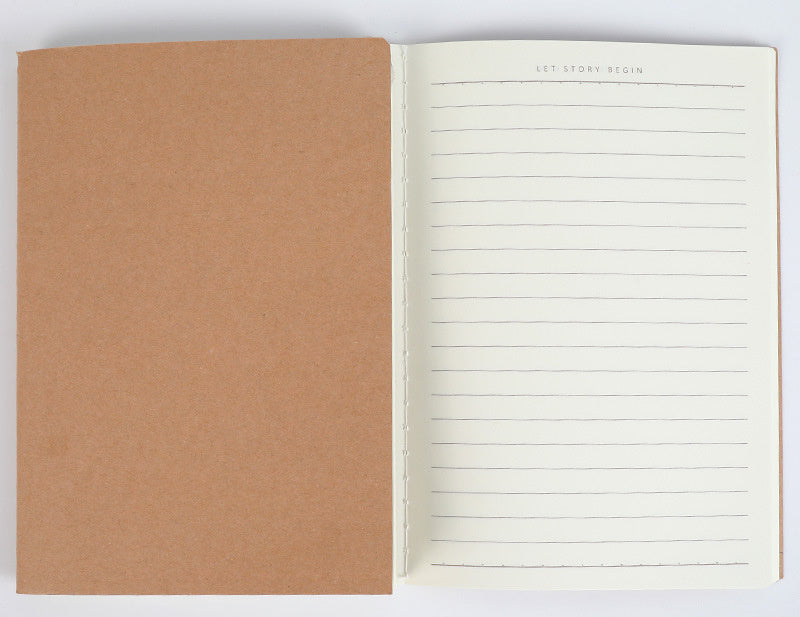 Leather Cover Thread Beige Eye Paper, Soft Copy Notebook