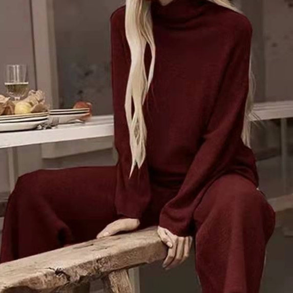 Fashion Loose Knit Casual Two-piece Set Suit