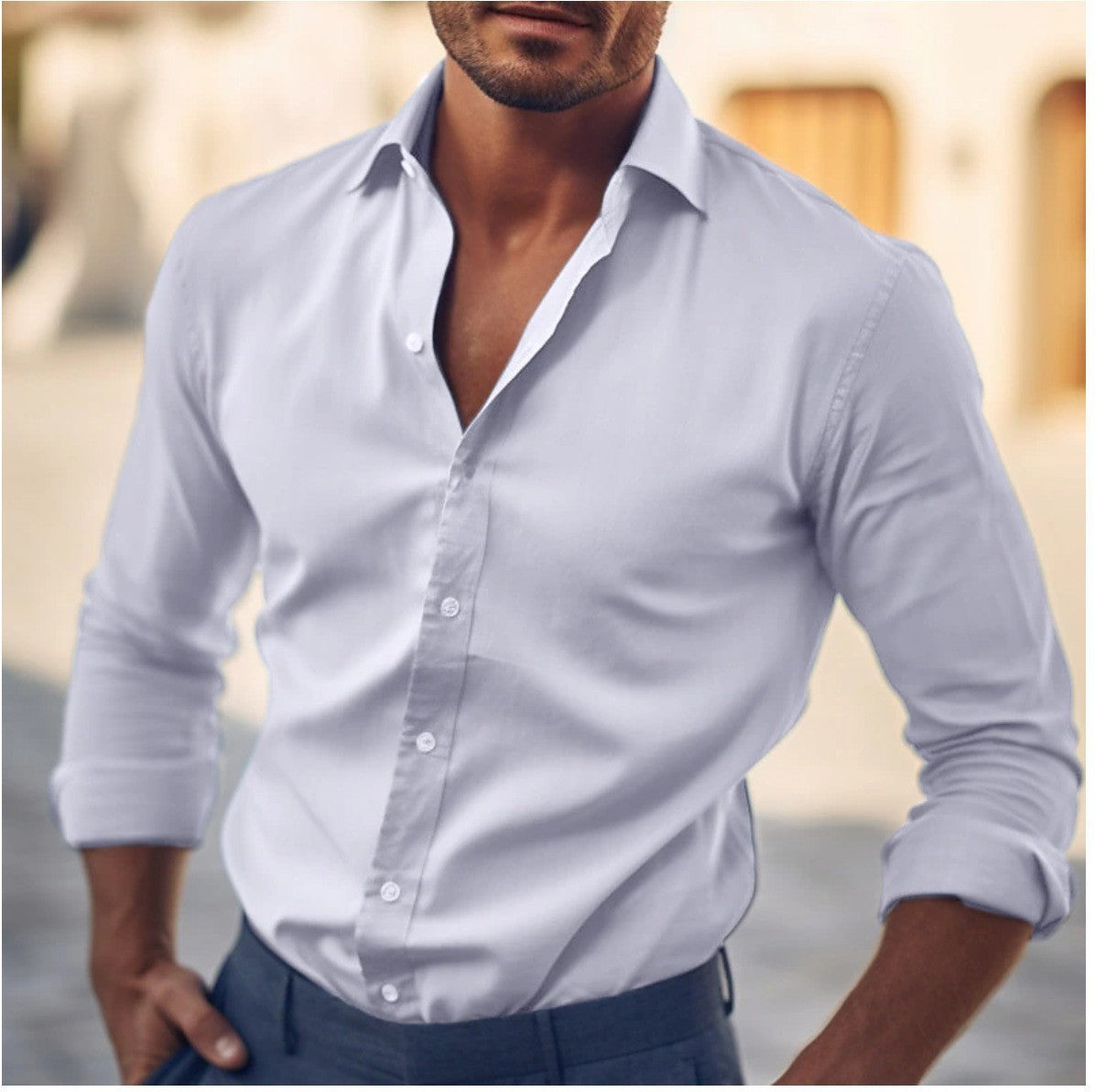 Fashion Men's Business Casual Style Shirt