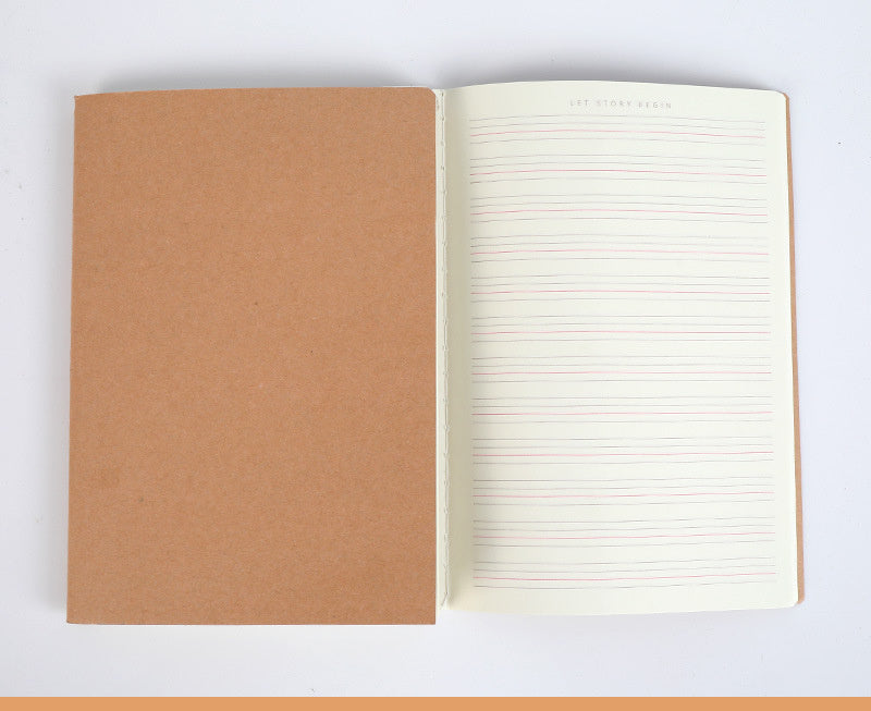 Leather Cover Thread Beige Eye Paper, Soft Copy Notebook