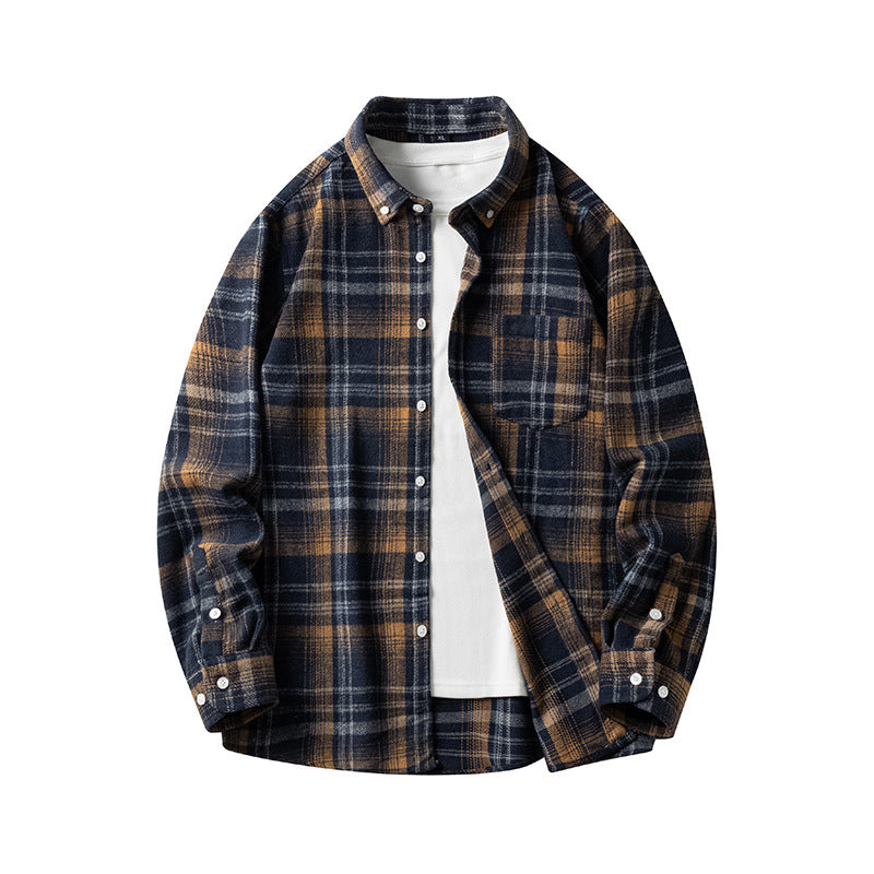 Men's Autumn And Winter Long-sleeved Shirt, Casual Flannel Shirt for Men