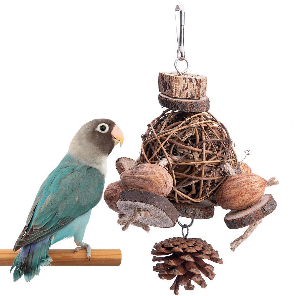 Fruit Wood Parrot Toy, Bird Supplies