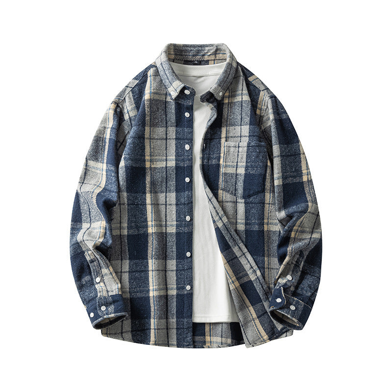 Men's Autumn And Winter Long-sleeved Shirt, Casual Flannel Shirt for Men