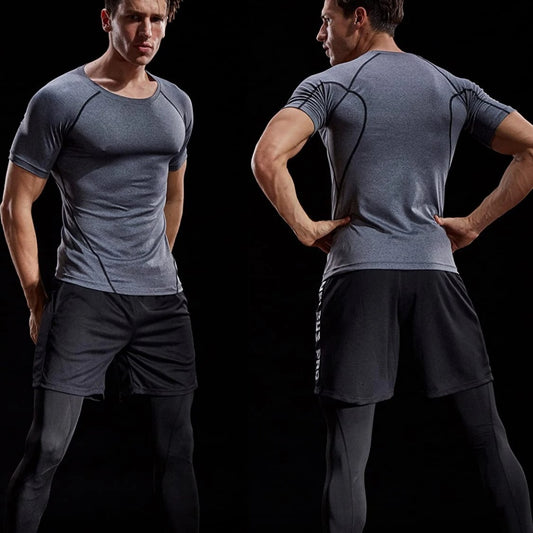 Workout Clothes, Short Sleeve Men's Quick Drying Clothes