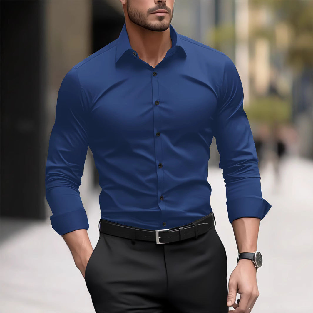 Men's Business Casual Long Sleeve Shirt