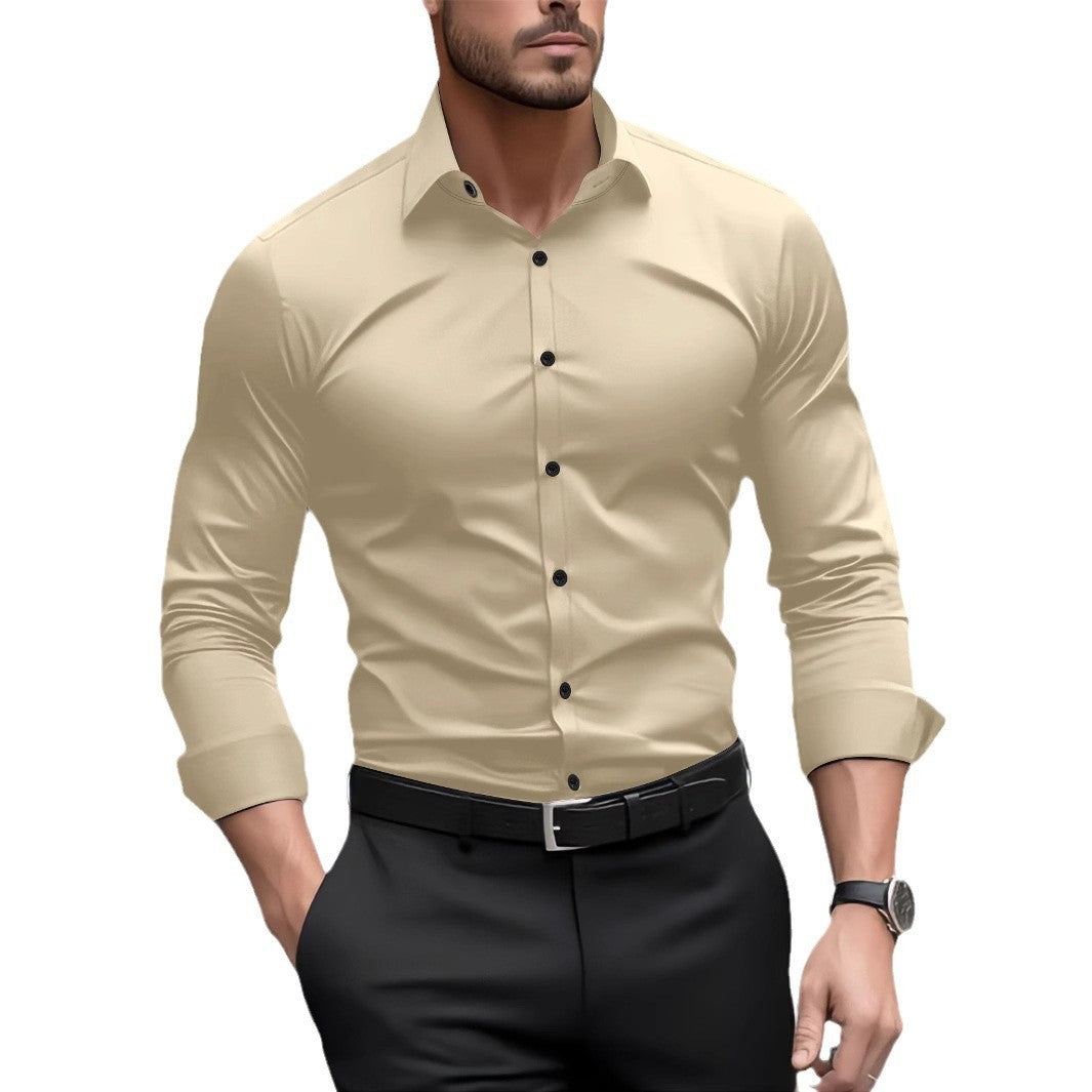 Men's Business Casual Long Sleeve Shirt