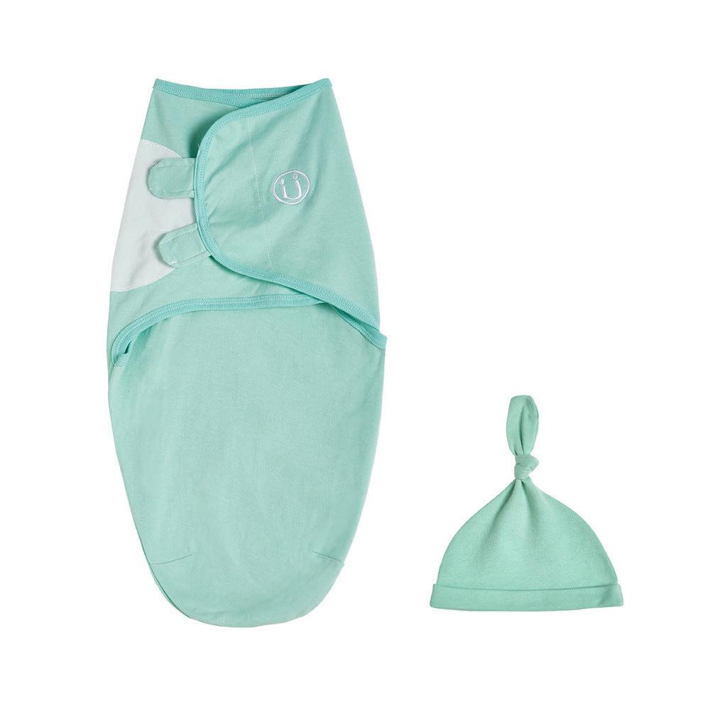 Cotton Baby Towel, Anti-startle Swaddling Sleeping Bag, Containing Beanie