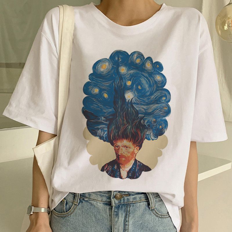 Van Gogh T-Shirt, Art Painting T-Shirt Women