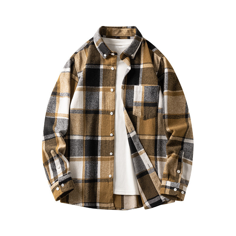 Men's Autumn And Winter Long-sleeved Shirt, Casual Flannel Shirt for Men