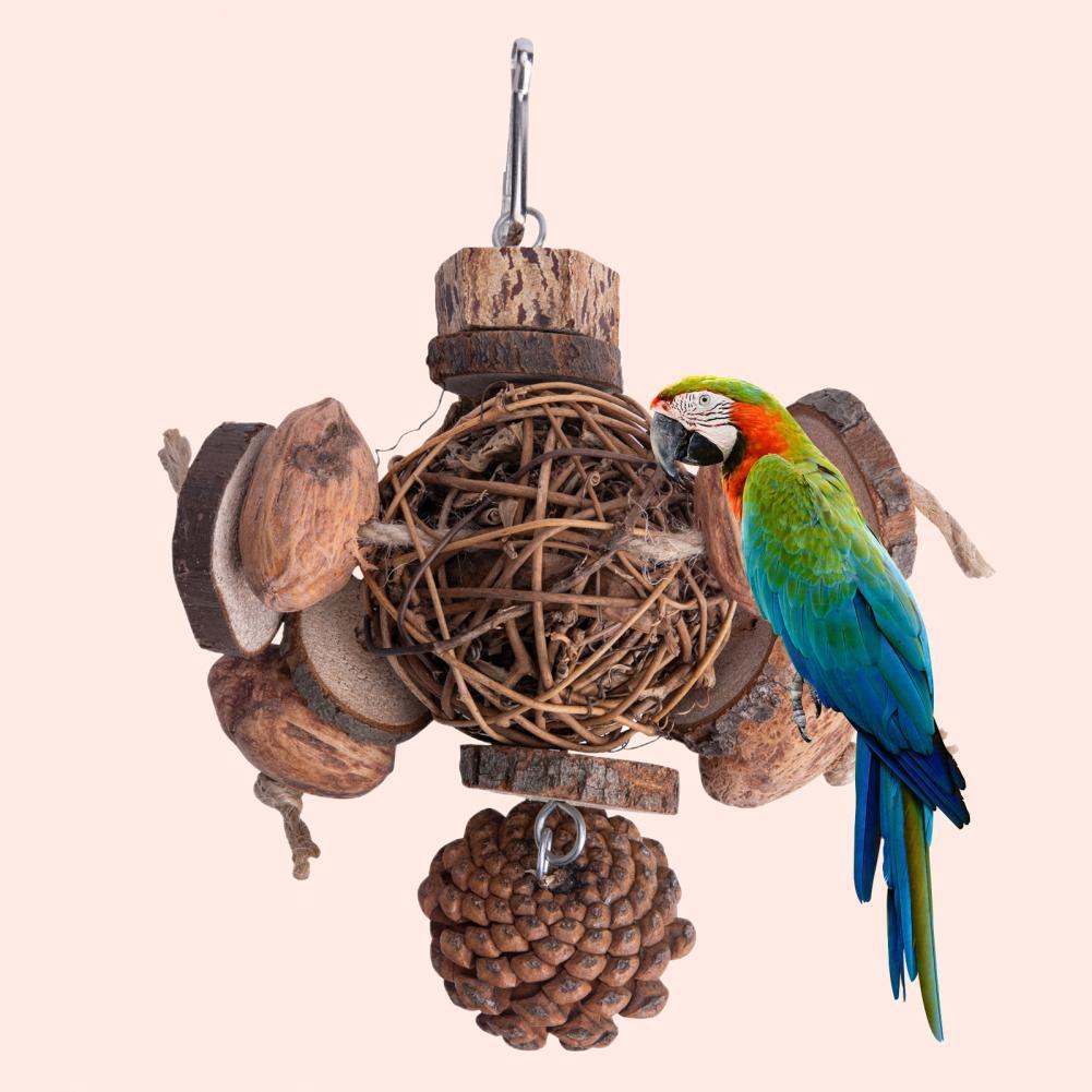 Fruit Wood Parrot Toy, Bird Supplies