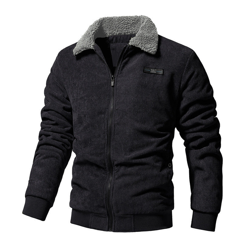 Corduroy Jacket Padded Coat for Men