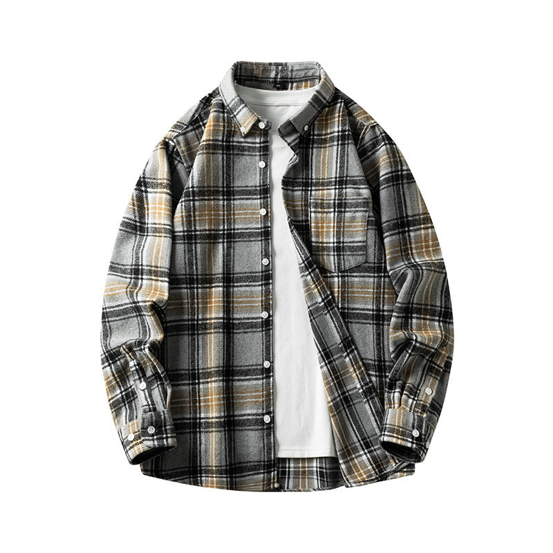 Men's Autumn And Winter Long-sleeved Shirt, Casual Flannel Shirt for Men