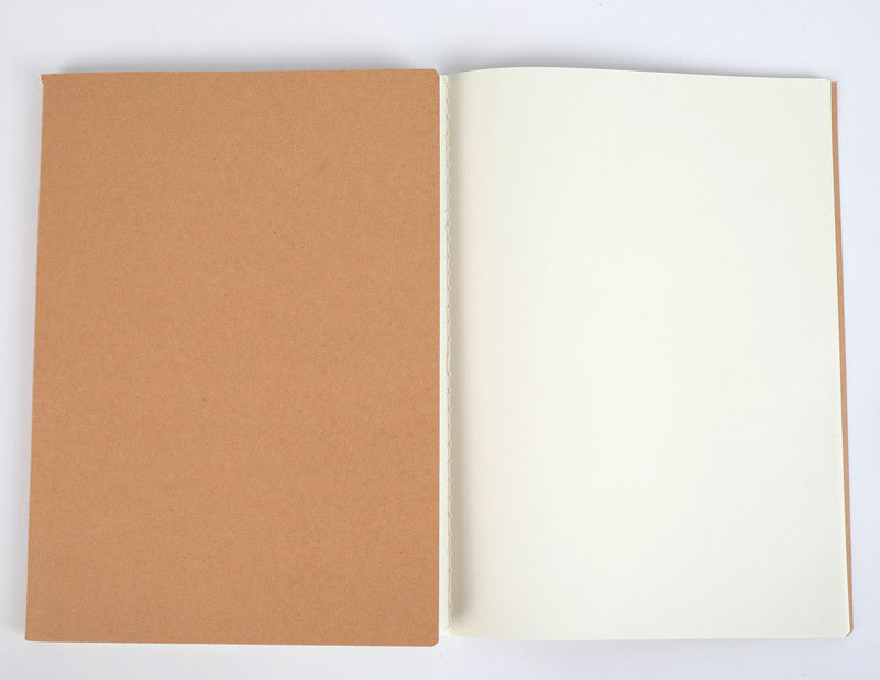 Leather Cover Thread Beige Eye Paper, Soft Copy Notebook