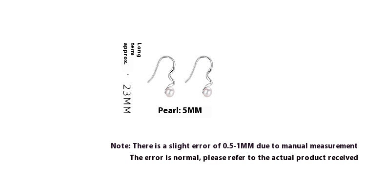 S925 Silver Spiral Pearl Earrings, Women Fashion High Sense